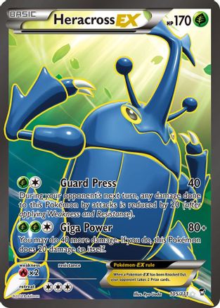 Image of Heracross EX (105 Full Art) 105/111  - Holofoil XY  Furious Fists - Ultra Rare