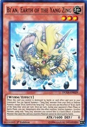 Image of Bi'an, Earth of the Yang Zing (DUEA-EN029) - Duelist Alliance Unlimited