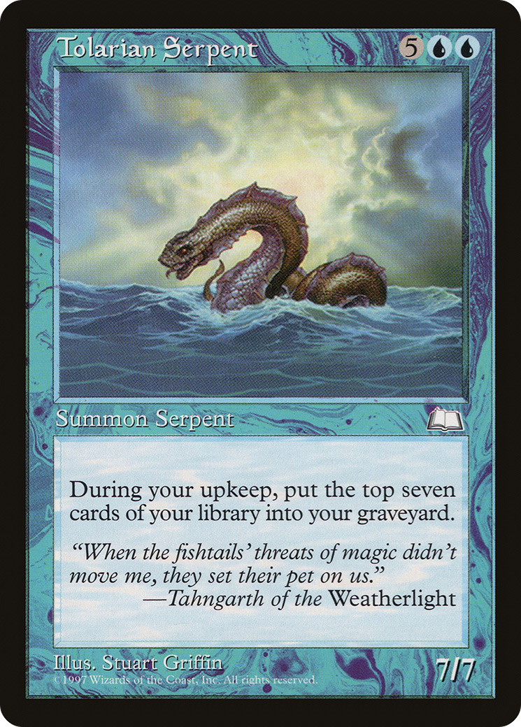 Image of Tolarian Serpent (WTH-) - Weatherlight
