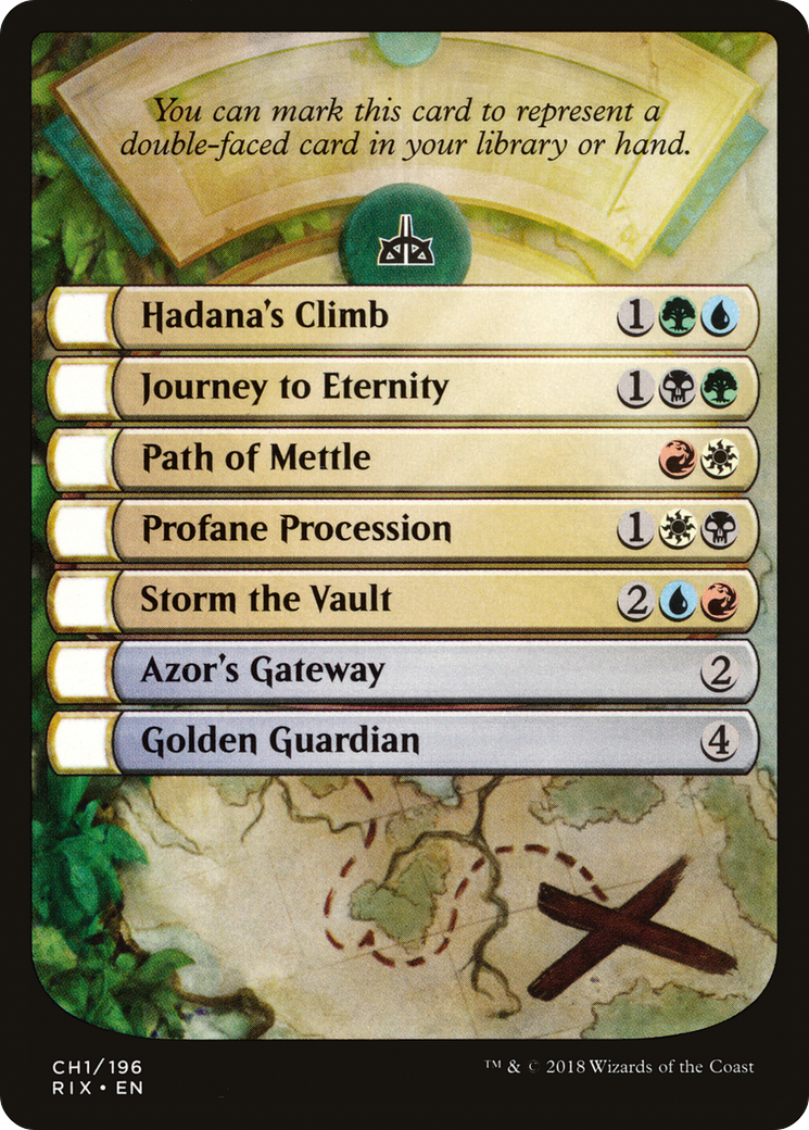 Image of Checklist Card - Rivals of Ixalan (RIX-CH1) - Rivals of Ixalan Tokens