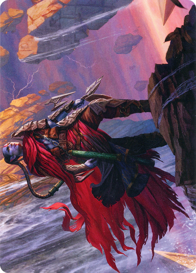 Image of Anowon, the Ruin Thief // Anowon, the Ruin Thief (AZNR-075) - Zendikar Rising Art Series (Borderless) Foil