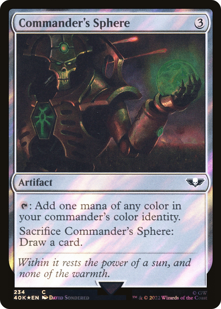Image of Commander's Sphere (234) (Surge Foil) (40K-234) - Warhammer 40,000 Commander Foil
