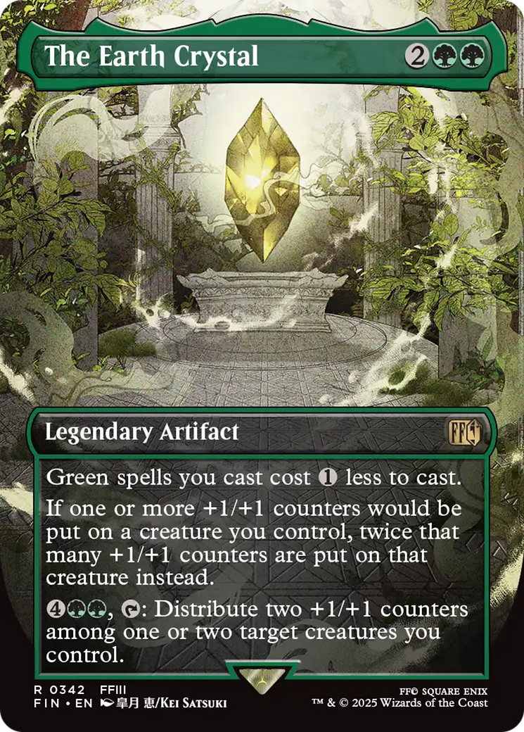 Image of The Earth Crystal (Borderless) (FIN-342) - FINAL FANTASY (Borderless) Foil