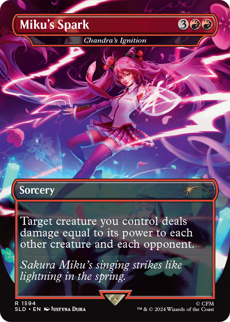 Image of Miku's Spark - Chandra's Ignition (SLD-1594) - Secret Lair Drop / Miku's Spark (Borderless)