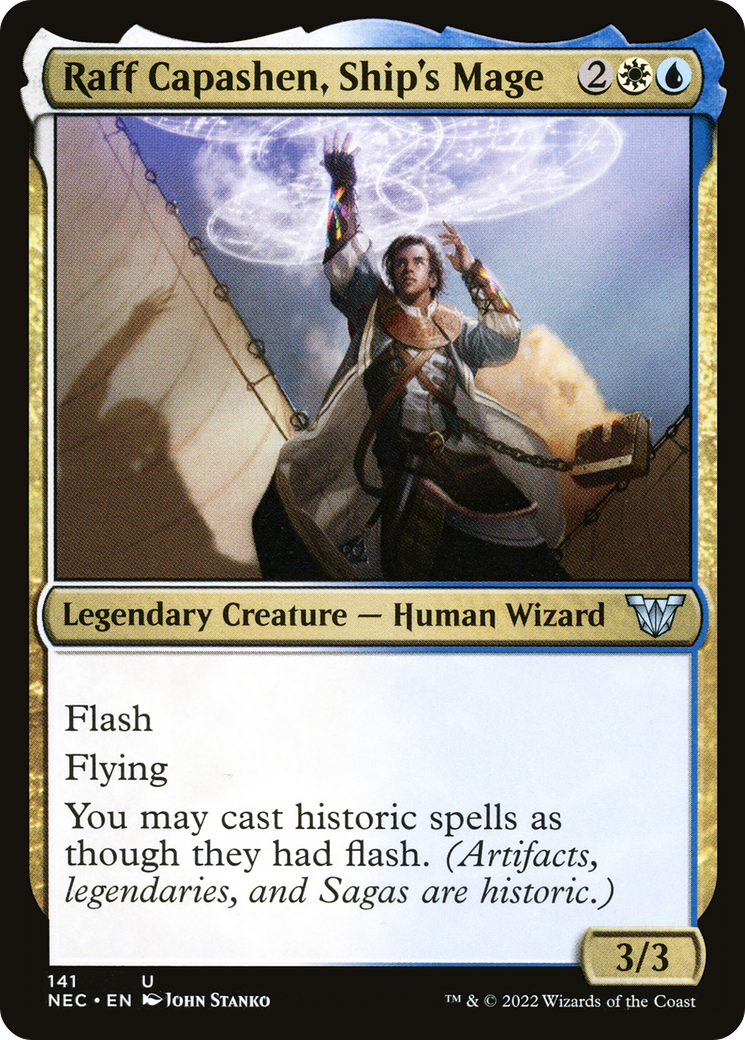 Image of Raff Capashen, Ship's Mage (NEC-141) - Neon Dynasty Commander