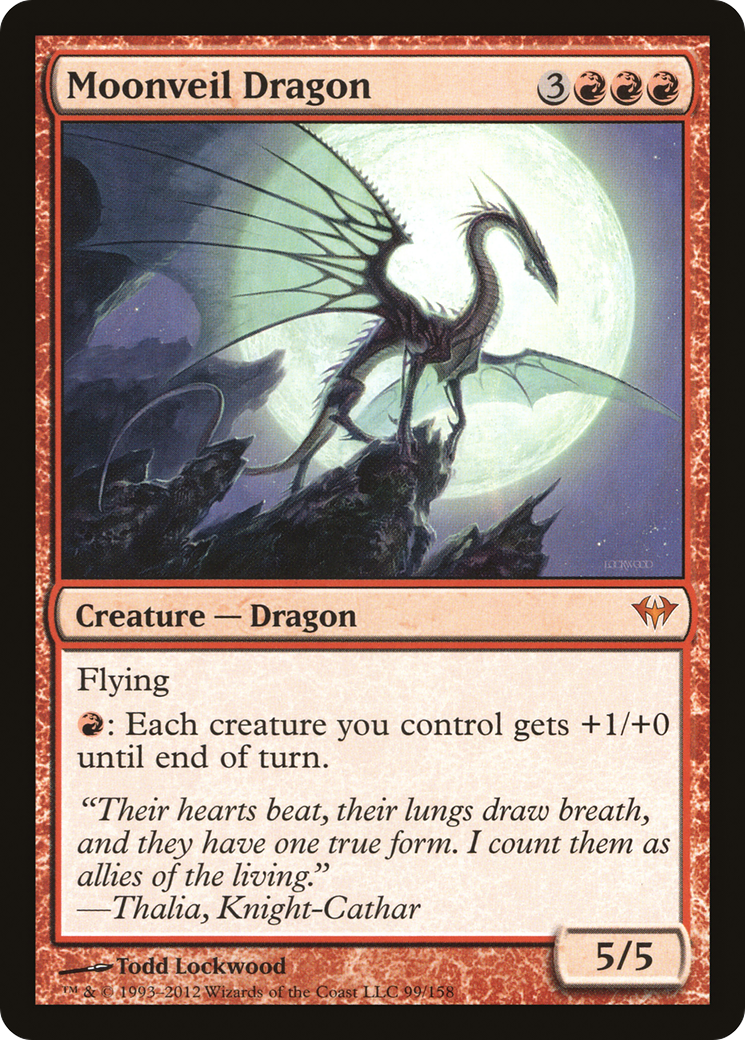 Image of Moonveil Dragon (DKA-099) - Dark Ascension Foil
