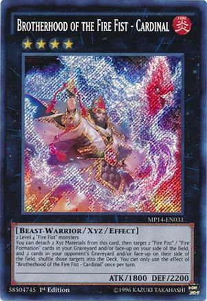 Image of Brotherhood of the Fire Fist - Cardinal (MP14-EN031) - 2014 Mega-Tins Mega Pack 1st Edition
