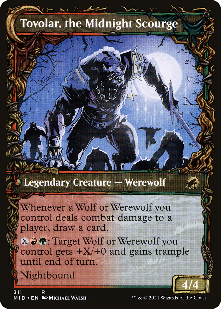 Image of Tovolar, Dire Overlord (Showcase) (MID-311) - Innistrad: Midnight Hunt: (Showcase, Double Faced Transform)