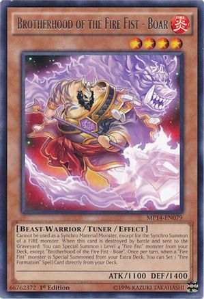 Image of Brotherhood of the Fire Fist - Boar (MP14-EN079) - 2014 Mega-Tins Mega Pack Unlimited