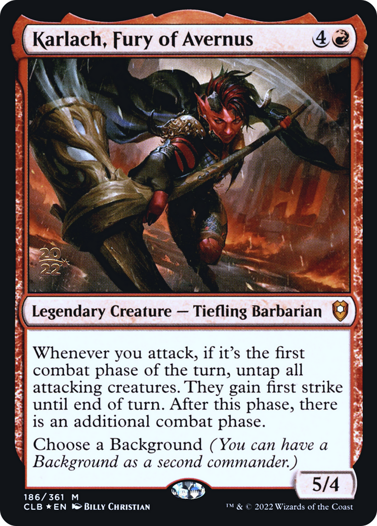 Image of Karlach, Fury of Avernus (PRE-186) - Battle for Baldur's Gate Promos Foil