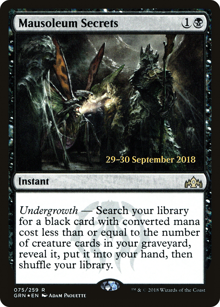 Image of Mausoleum Secrets (PRE-75S) - Guilds of Ravnica Promos Foil