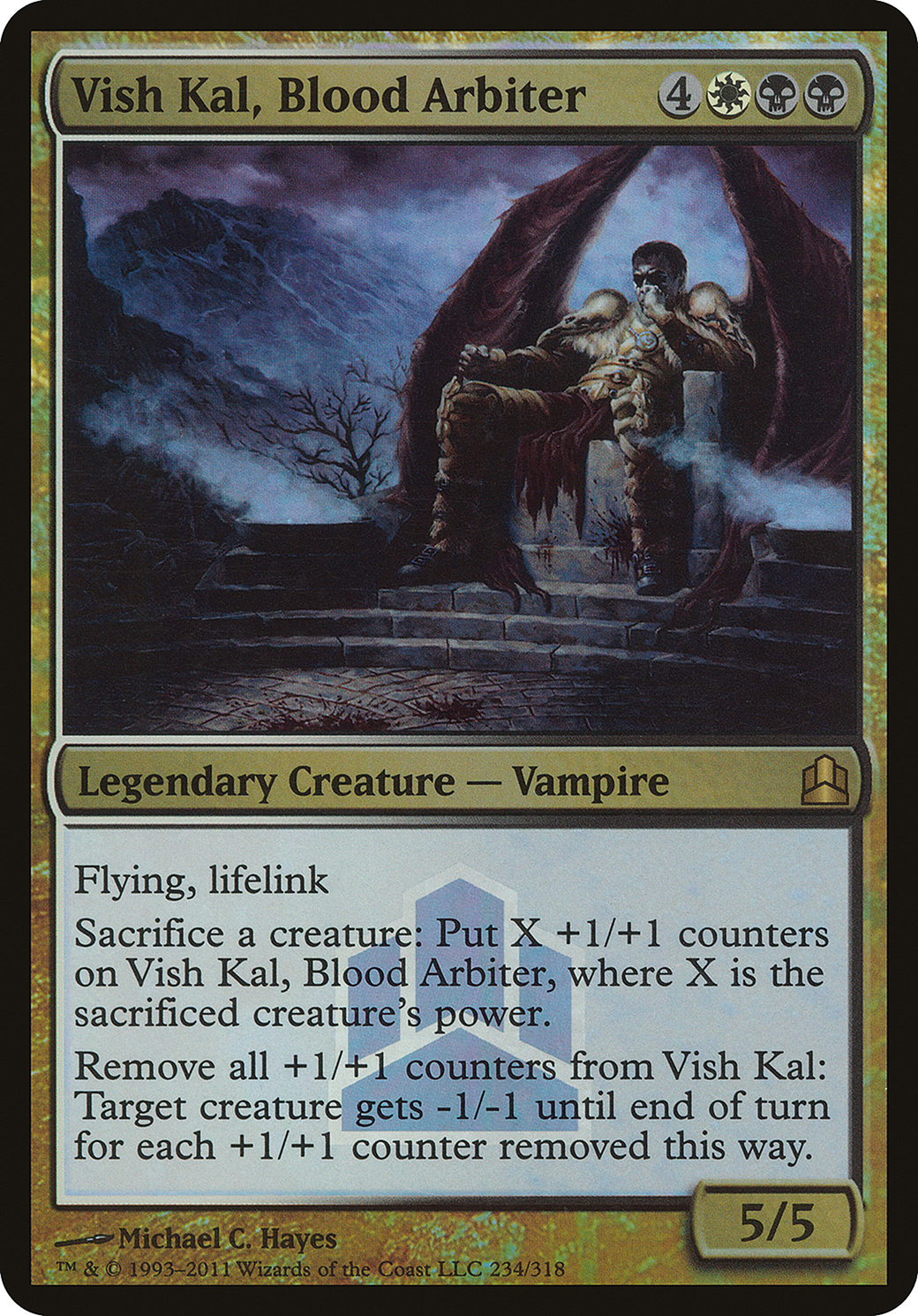 Image of Vish Kal, Blood Arbiter (Commander Launch Promo) (OVER-234) - Commander 2011 Launch Party Foil