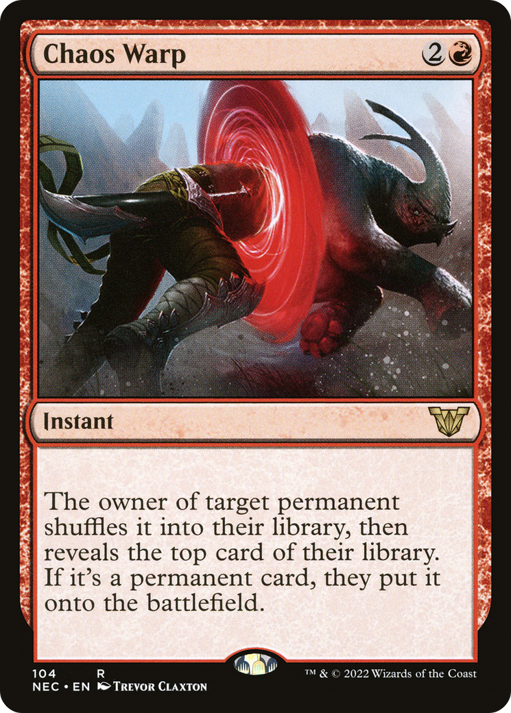 Image of Chaos Warp (NEC-104) - Neon Dynasty Commander