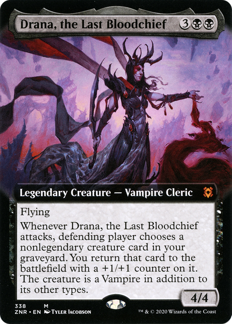 Image of Drana, the Last Bloodchief (Extended Art) (ZNR-338) - Zendikar Rising: (Extended Art) Foil