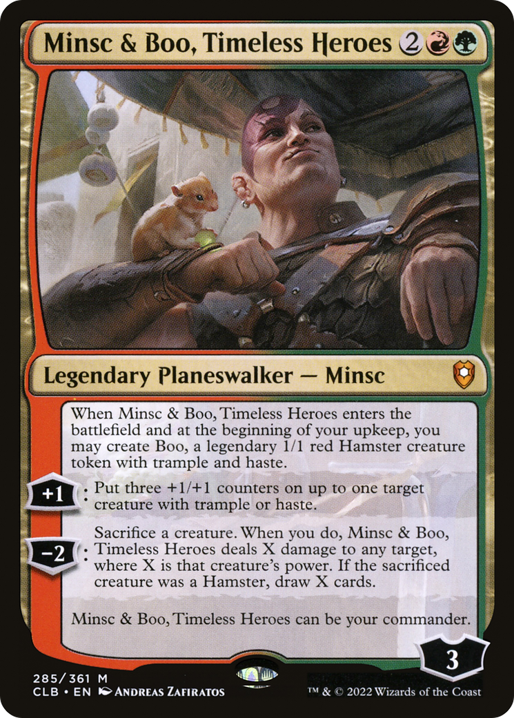 Image of Minsc & Boo, Timeless Heroes (CLB-285) - Commander Legends: Battle for Baldur's Gate Foil