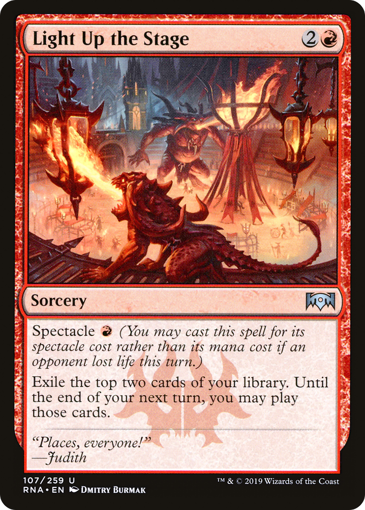 Image of Light Up the Stage (RNA-107) - Ravnica Allegiance Foil