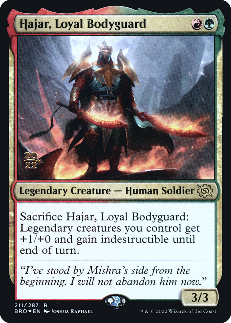 Image of Hajar, Loyal Bodyguard (PRE-211) - The Brothers' War Promos Foil