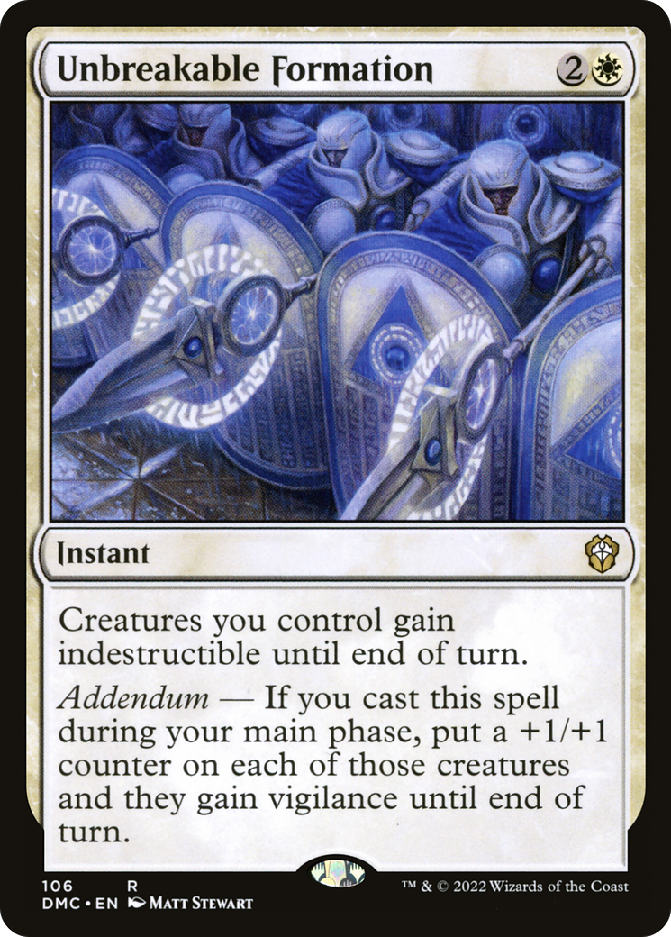 Image of Unbreakable Formation (DMC-106) - Dominaria United Commander