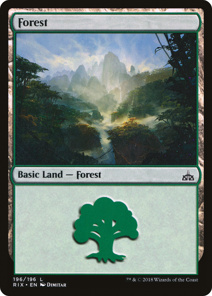 Image of Forest (RIX-196) - Rivals of Ixalan Foil