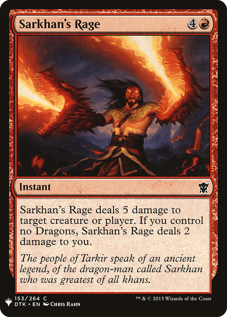 Image of Sarkhan's Rage (LIST-153) - The List
