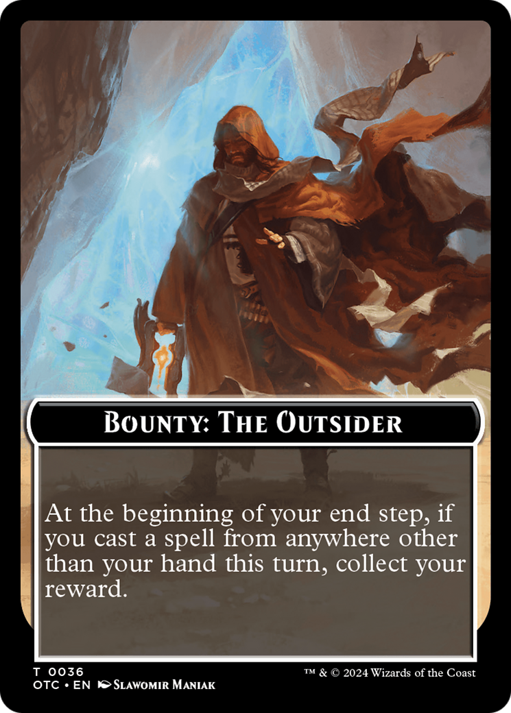 Image of Bounty: The Outsider // Wanted! (TOTC-036) - Outlaws of Thunder Junction Commander Tokens