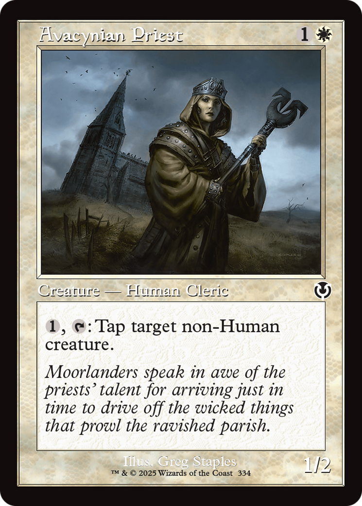 Image of Avacynian Priest (Retro Frame) (INR-334) - Innistrad Remastered
