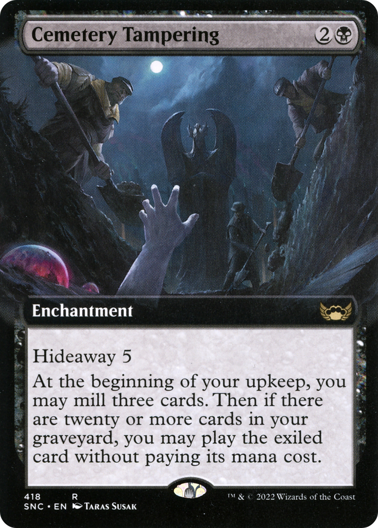 Image of Cemetery Tampering (Extended Art) (SNC-418) - Streets of New Capenna: (Extended Art) Foil