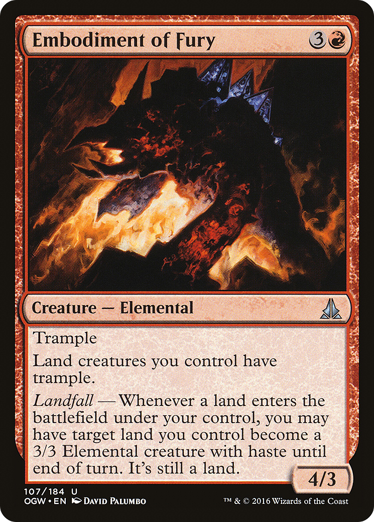 Image of Embodiment of Fury (OGW-107) - Oath of the Gatewatch Foil