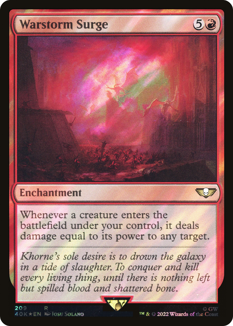 Image of Warstorm Surge (Surge Foil) (40K-209) - Warhammer 40,000 Commander Foil