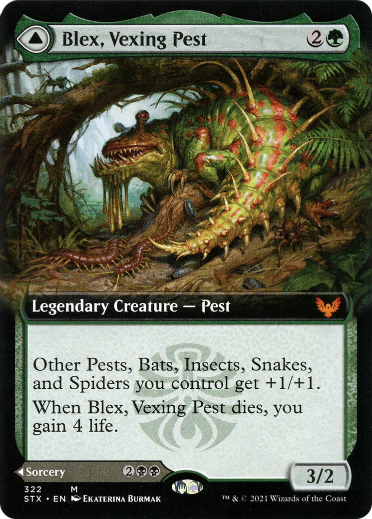 Image of Blex, Vexing Pest (Extended Art) (STX-322) - Strixhaven: School of Mages: (Extended Art) Foil