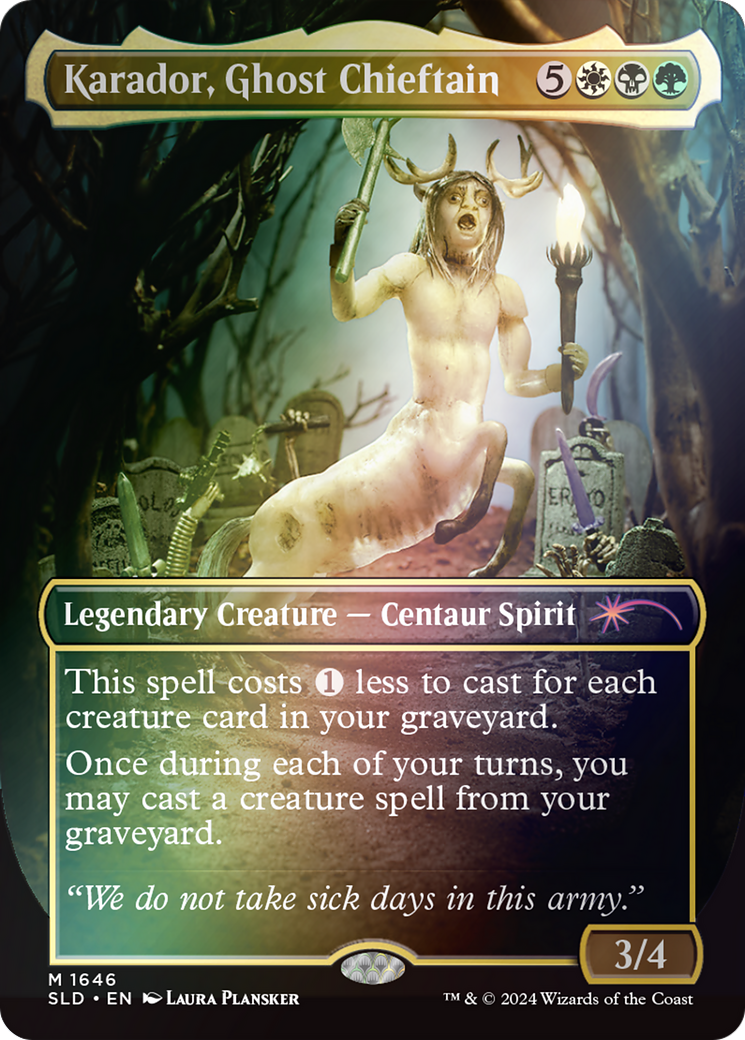 Image of Karador, Ghost Chieftain (Rainbow Foil) (SLD-1646) - Secret Lair Drop Foil