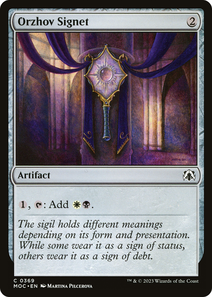 Image of Orzhov Signet (MOC-369) - March of the Machine Commander