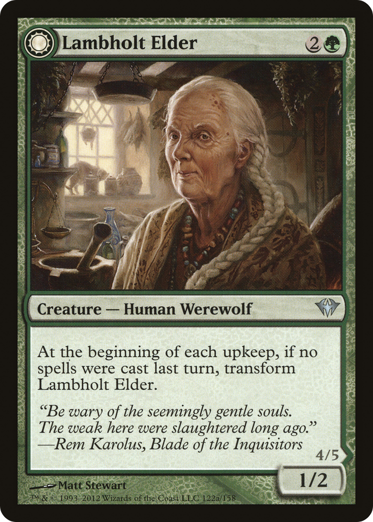 Image of Lambholt Elder (DKA-122) - Dark Ascension: (Double Faced Transform)