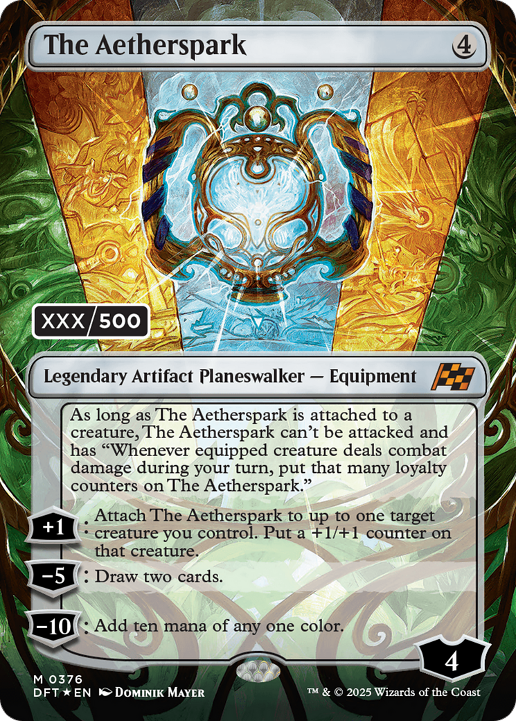 Image of The Aetherspark (Serial Numbered) (DFT-376) - Aetherdrift (Borderless) Foil