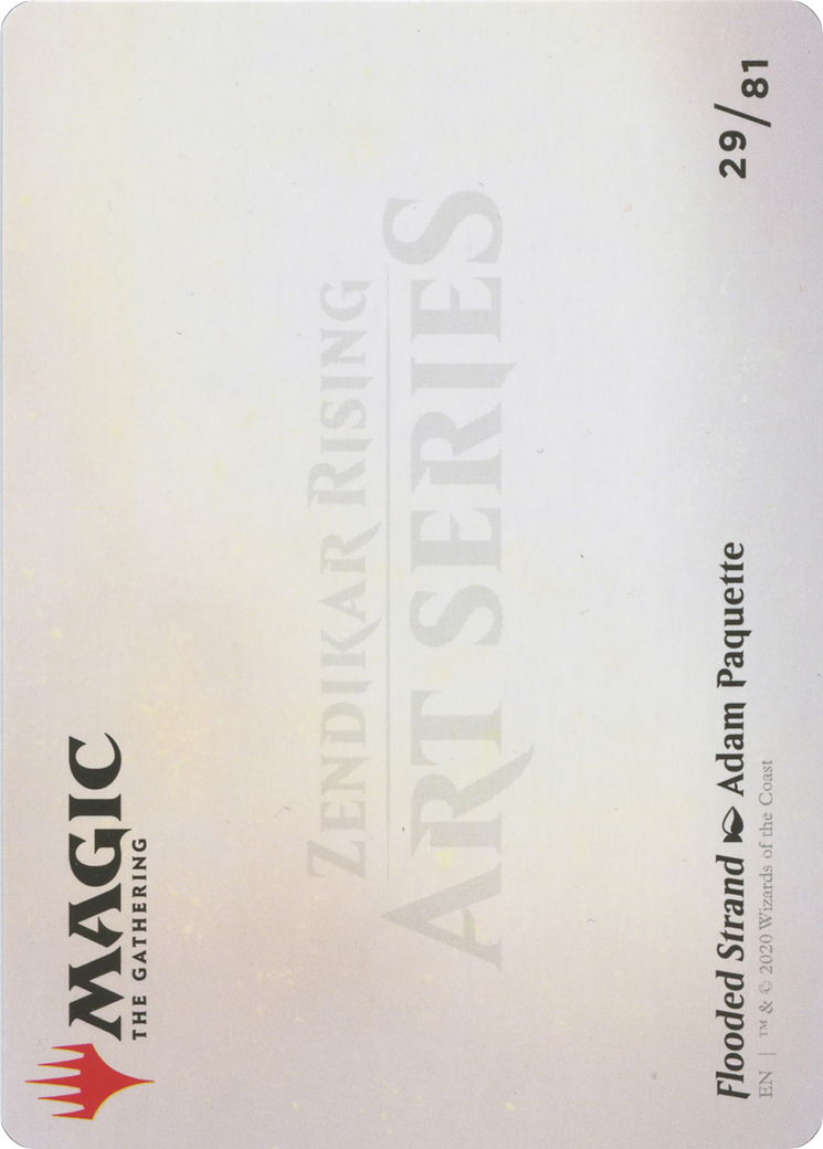 Image of Flooded Strand // Flooded Strand (AZNR-029) - Zendikar Rising Art Series (Borderless) Foil