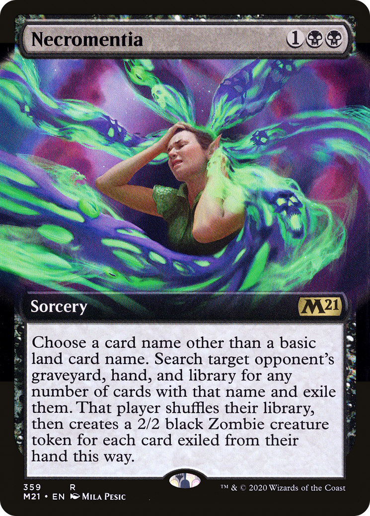 Image of Necromentia (Extended Art) (M21-359) - Core Set 2021: (Extended Art) Foil
