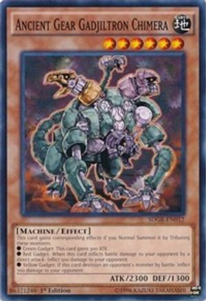 Image of Ancient Gear Gadjiltron Chimera (SDGR-EN012) - Structure Deck: Geargia Rampage 1st Edition