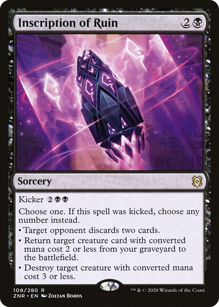 Image of Inscription of Ruin (ZNR-108) - Zendikar Rising Foil