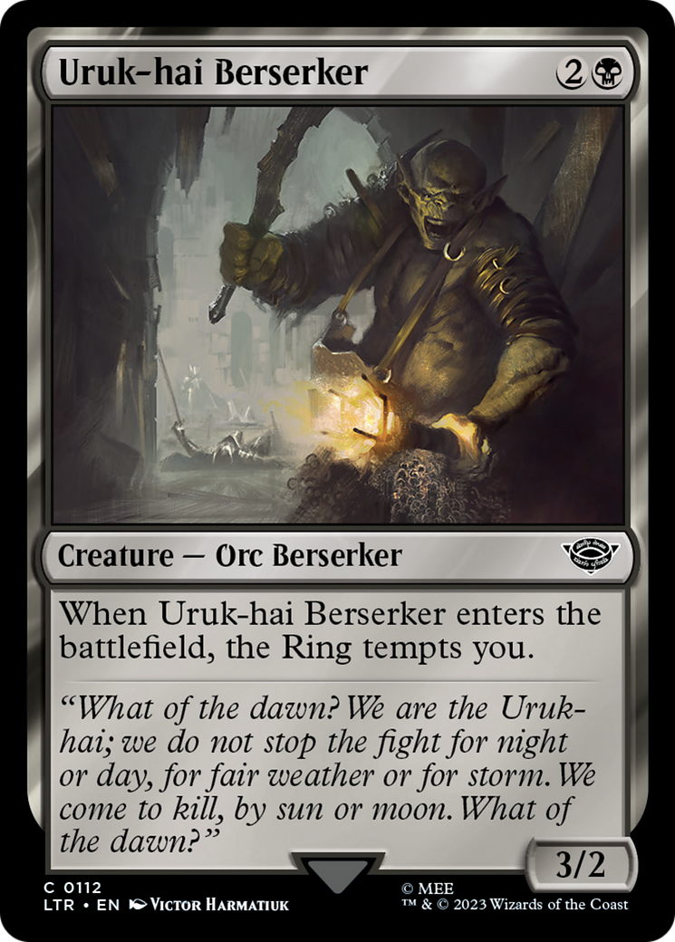 Image of Uruk-hai Berserker (LTR-112) - The Lord of the Rings: Tales of Middle-earth Foil