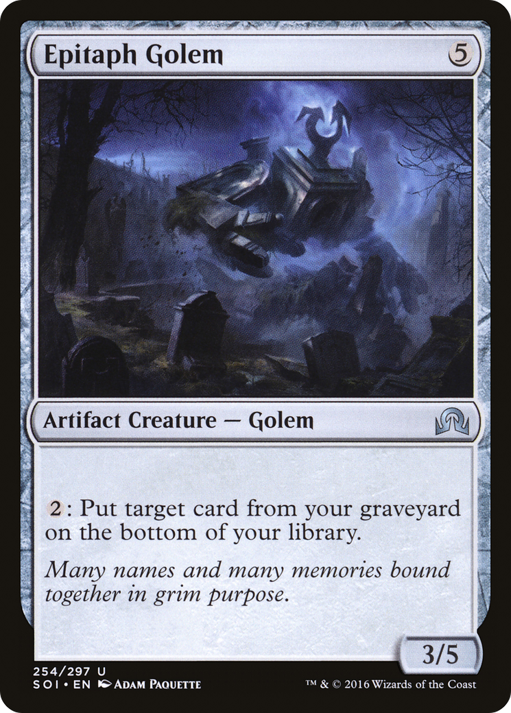 Image of Epitaph Golem (SOI-254) - Shadows over Innistrad Foil