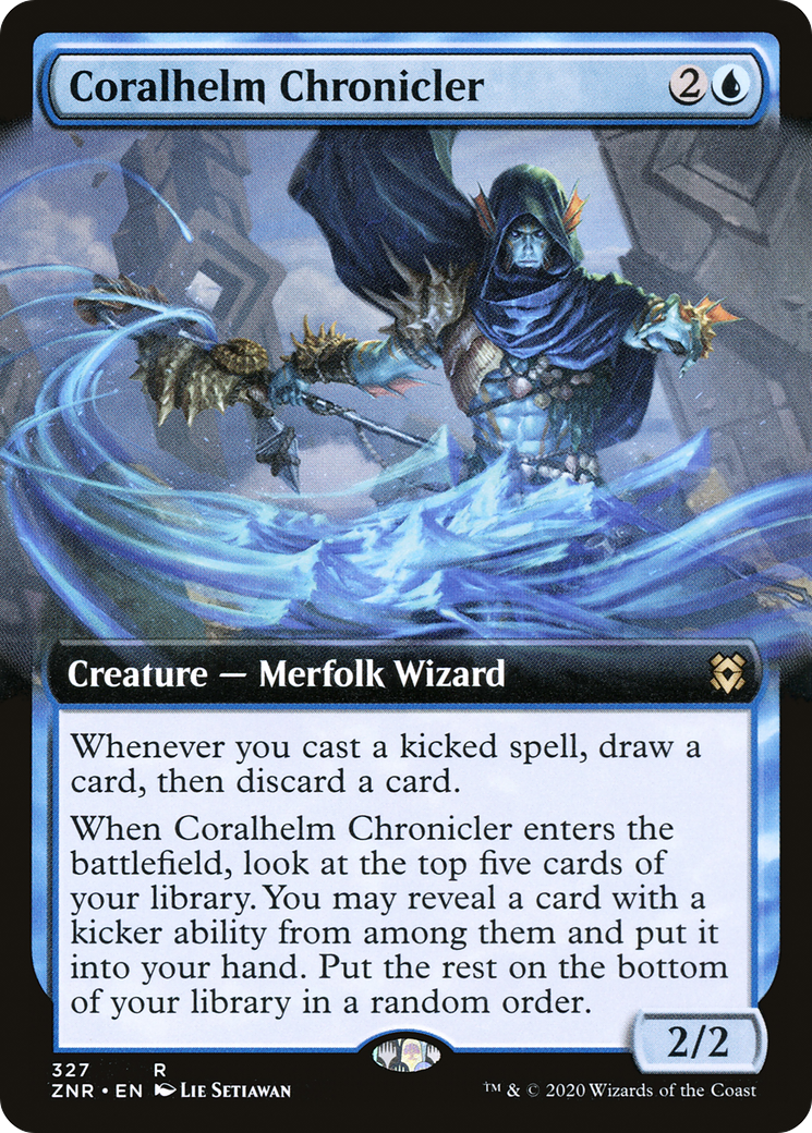 Image of Coralhelm Chronicler (Extended Art) (ZNR-327) - Zendikar Rising: (Extended Art) Foil