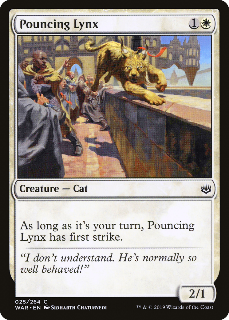 Image of Pouncing Lynx (WAR-025) - War of the Spark Foil