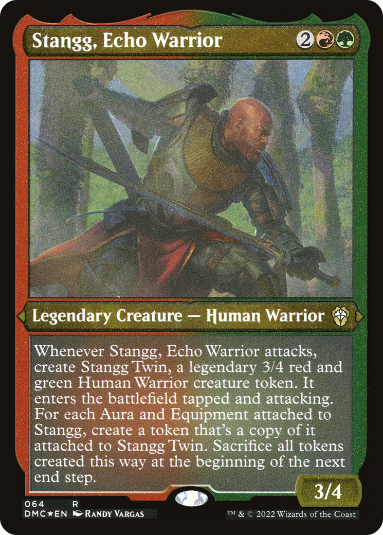 Image of Stangg, Echo Warrior (DMC-064) - Dominaria United Commander Etched Foil