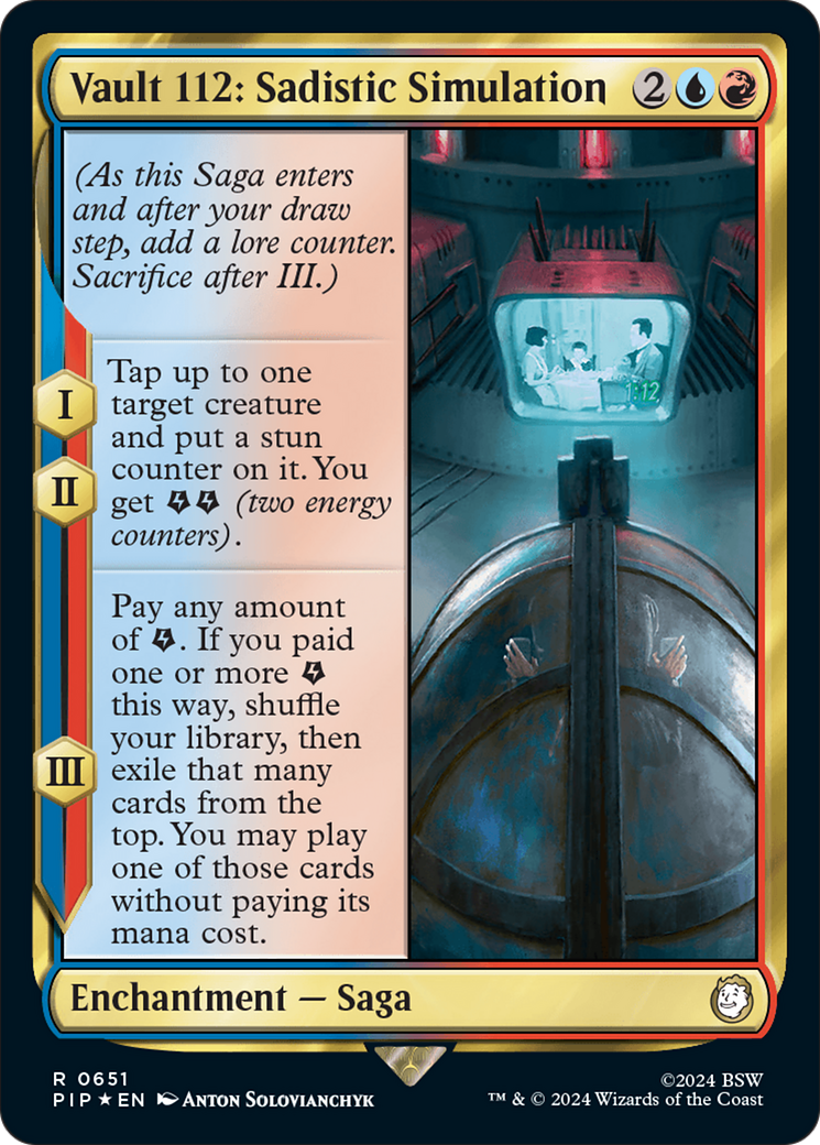Image of Vault 112: Sadistic Simulation (Surge Foil) (PIP-651) - Fallout Foil