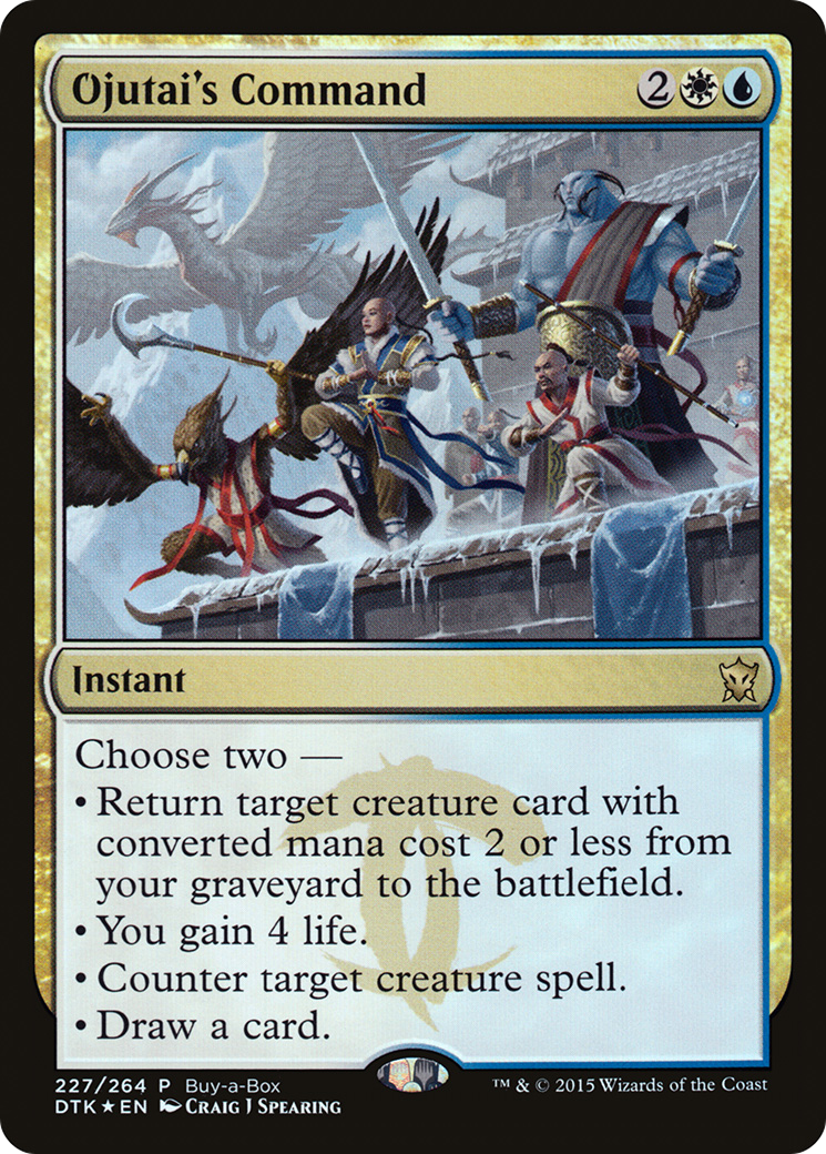 Image of Ojutai's Command (BABP-227) - Dragons of Tarkir Promos Foil