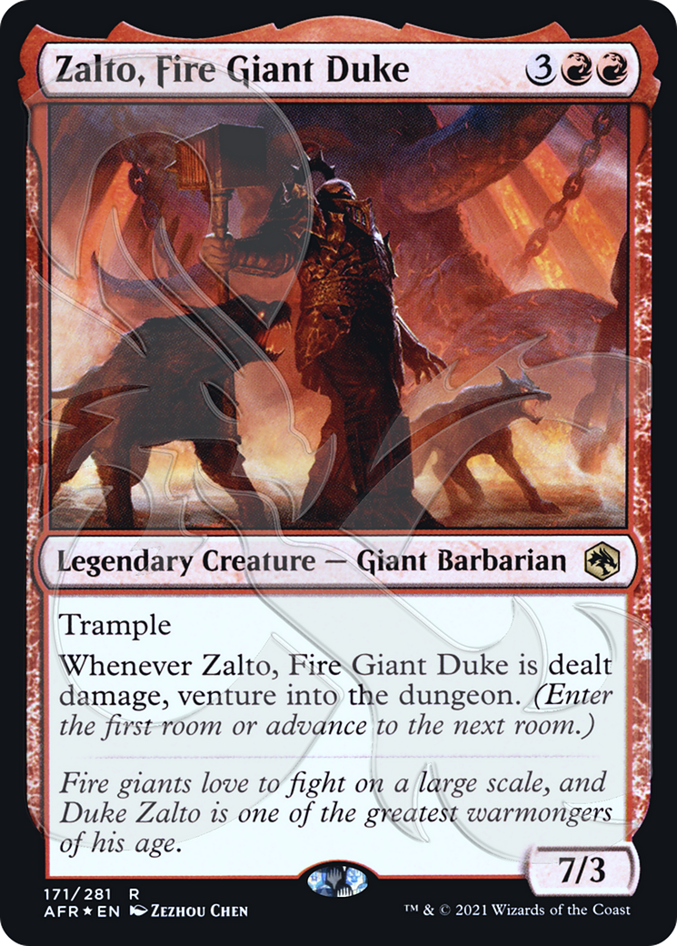 Image of Zalto, Fire Giant Duke (AFR&-171) - Adventures in the Forgotten Realms Promos Foil