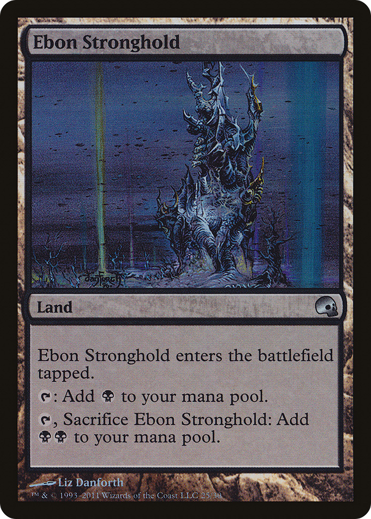 Image of Ebon Stronghold (GRV-025) - Premium Deck Series: Graveborn Foil