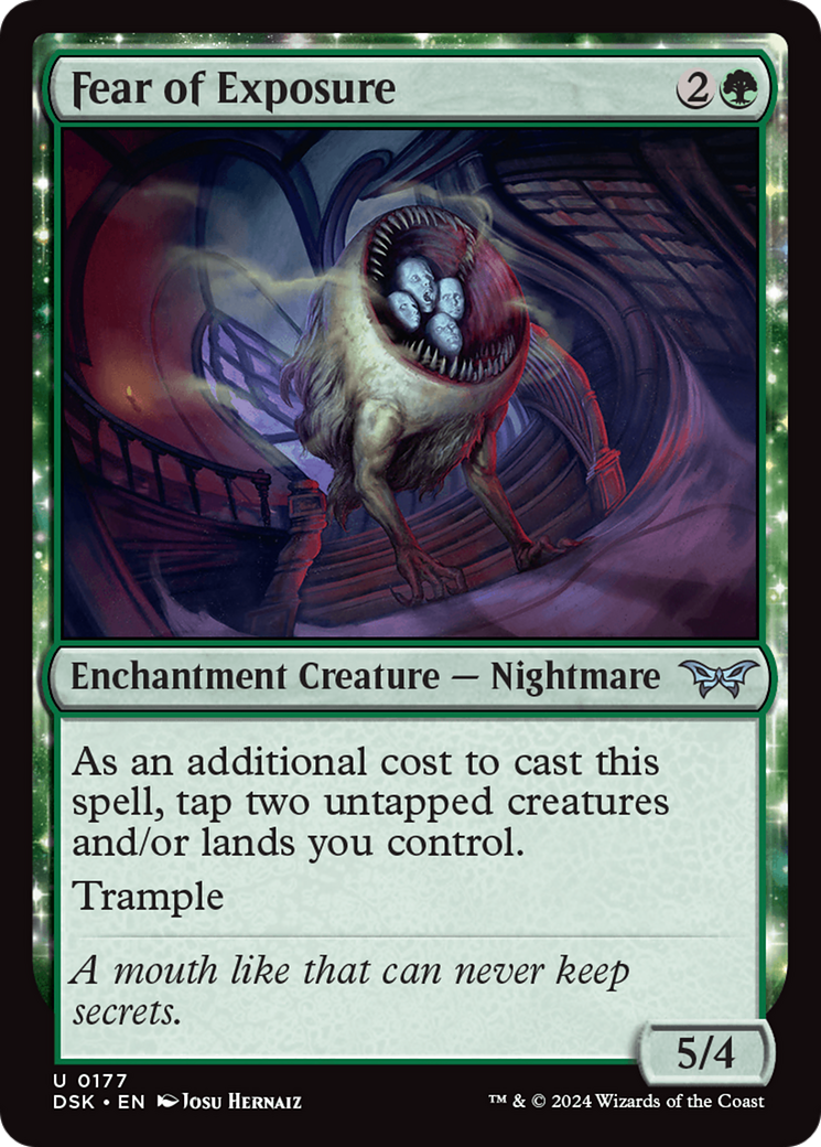 Image of Fear of Exposure (DSK-177) - Duskmourn: House of Horror: (enchantment) Foil