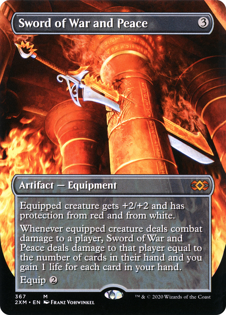Image of Sword of War and Peace (Borderless) (2XM-367) - Double Masters (Borderless) Foil