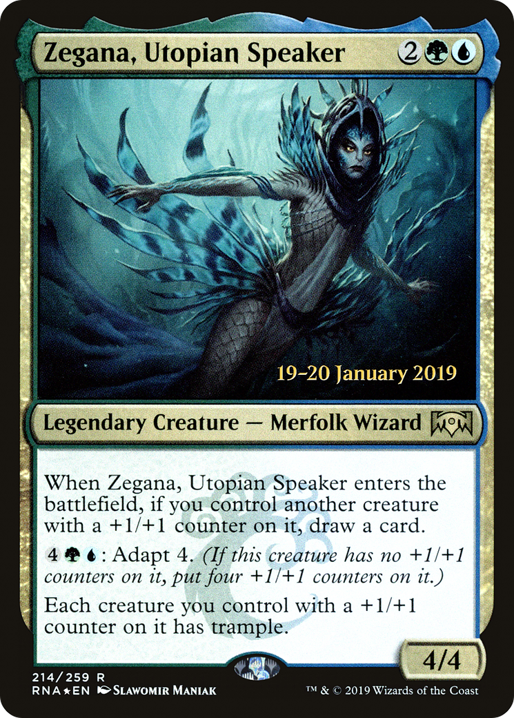 Image of Zegana, Utopian Speaker (PRE-214S) - Ravnica Allegiance Promos Foil
